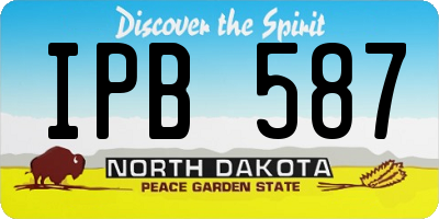 ND license plate IPB587