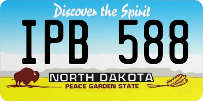 ND license plate IPB588