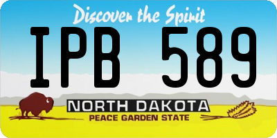 ND license plate IPB589