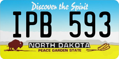 ND license plate IPB593