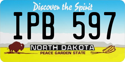 ND license plate IPB597
