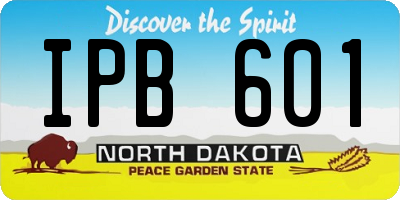 ND license plate IPB601