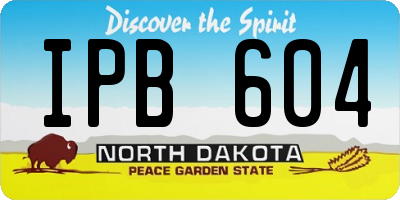 ND license plate IPB604