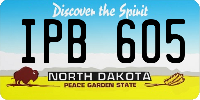 ND license plate IPB605