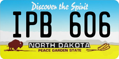 ND license plate IPB606