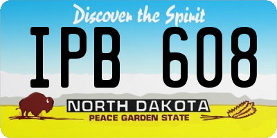 ND license plate IPB608