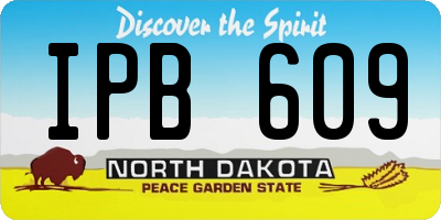 ND license plate IPB609