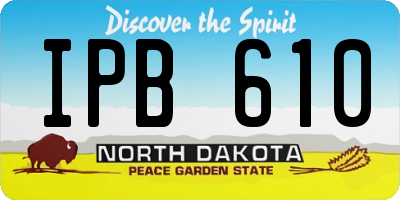 ND license plate IPB610