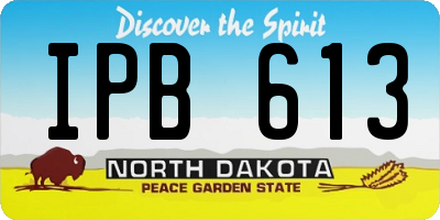 ND license plate IPB613