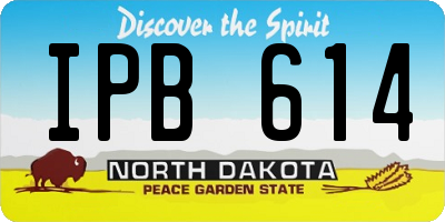 ND license plate IPB614