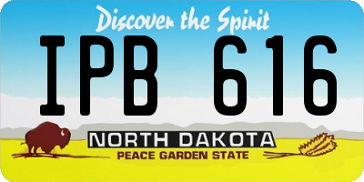 ND license plate IPB616