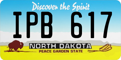 ND license plate IPB617