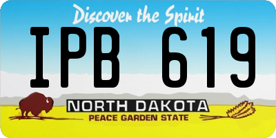 ND license plate IPB619