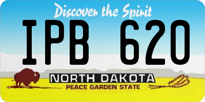 ND license plate IPB620