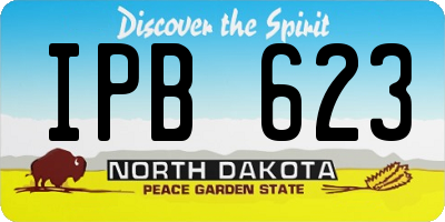 ND license plate IPB623