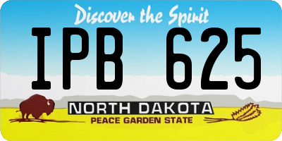 ND license plate IPB625