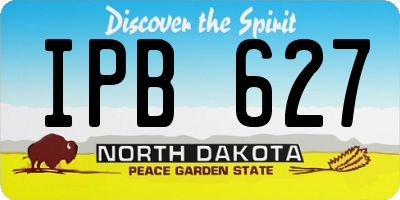 ND license plate IPB627