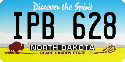 ND license plate IPB628
