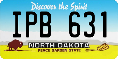 ND license plate IPB631