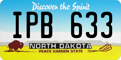 ND license plate IPB633