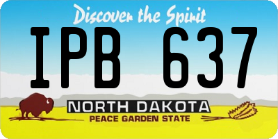 ND license plate IPB637