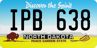 ND license plate IPB638
