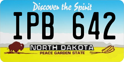 ND license plate IPB642