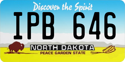 ND license plate IPB646