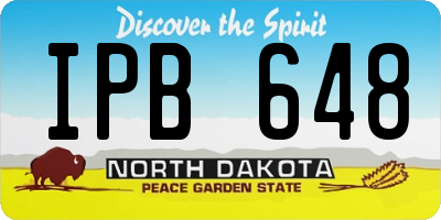 ND license plate IPB648