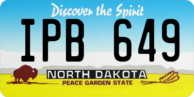 ND license plate IPB649