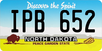 ND license plate IPB652