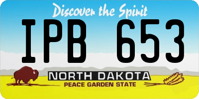 ND license plate IPB653