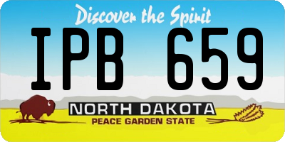 ND license plate IPB659