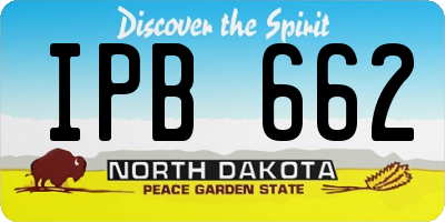 ND license plate IPB662