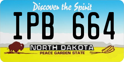 ND license plate IPB664