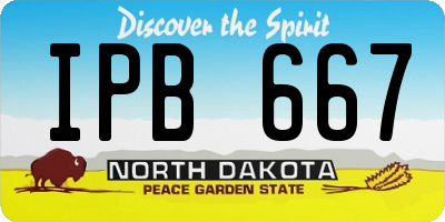ND license plate IPB667