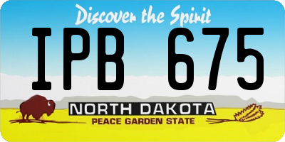 ND license plate IPB675