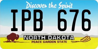 ND license plate IPB676