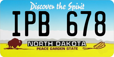 ND license plate IPB678