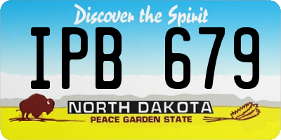 ND license plate IPB679