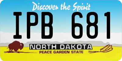 ND license plate IPB681