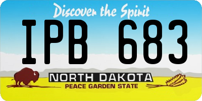 ND license plate IPB683