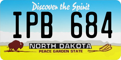 ND license plate IPB684