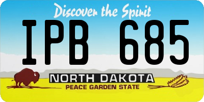 ND license plate IPB685