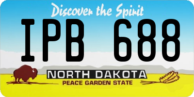 ND license plate IPB688