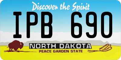 ND license plate IPB690