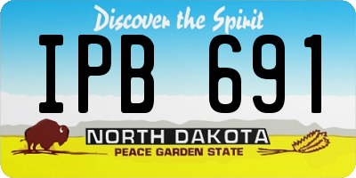 ND license plate IPB691