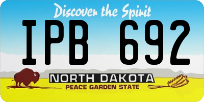 ND license plate IPB692
