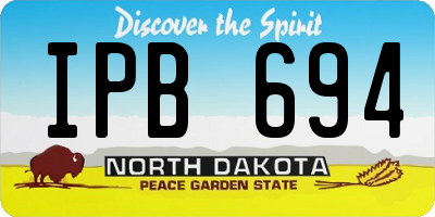 ND license plate IPB694
