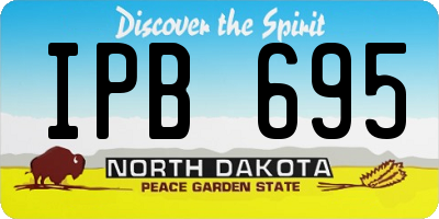 ND license plate IPB695